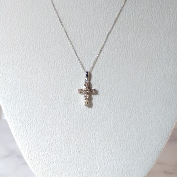 Yellow Topaz Cross Necklace - Picture 4 of 5